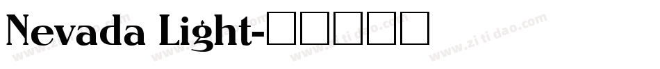 Nevada Light字体转换